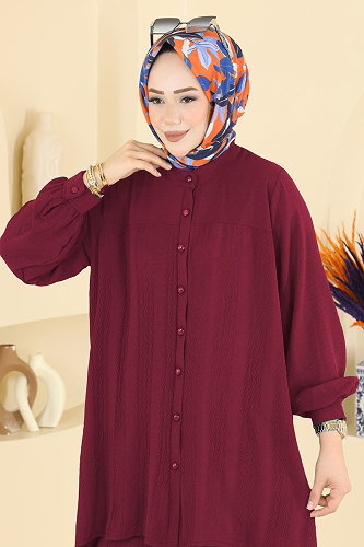 moda selvim طقم خمري 3319HBS856 - Thumbnail