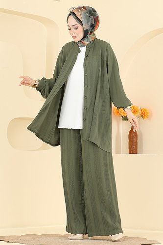 moda selvim Combined 3319HBS856 Khaki - Thumbnail