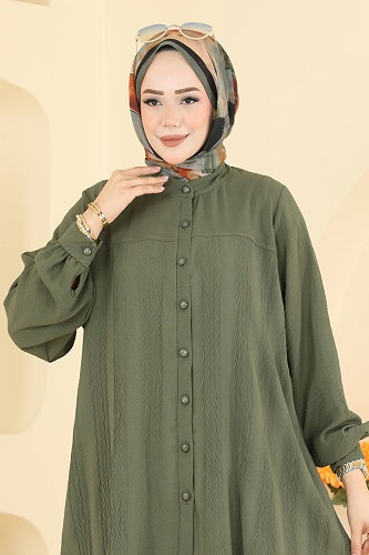 moda selvim طقم اخضر عفني 3319HBS856 - Thumbnail