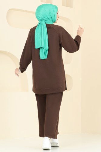 moda selvim طقم بني 331DVL817 - Thumbnail