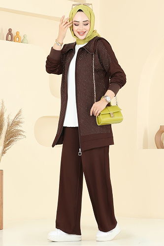 moda selvim Combined 3335UZ662 Brown - Thumbnail