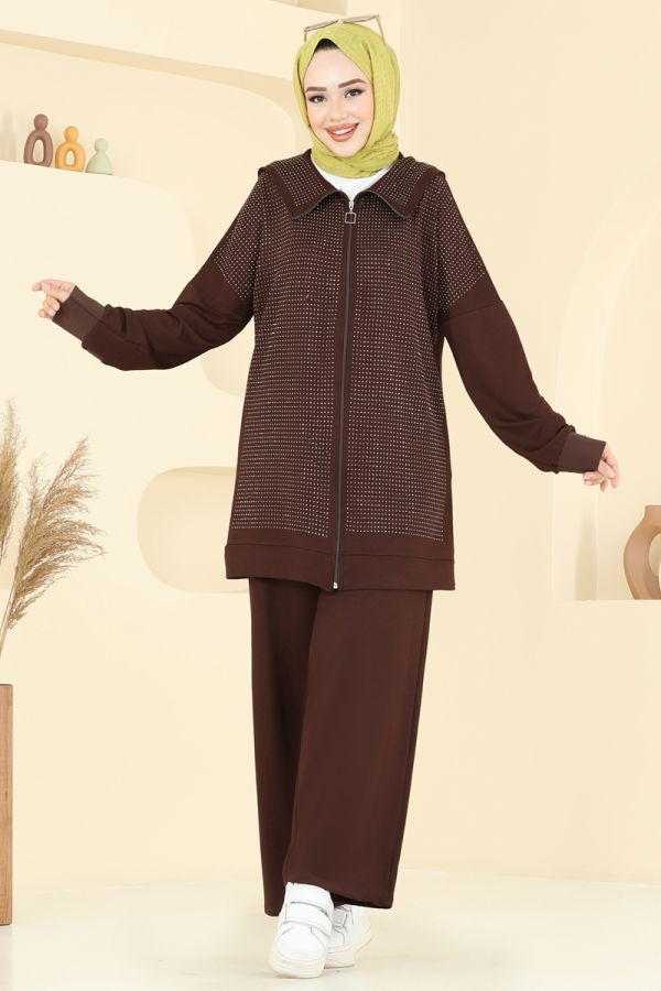 Modaselvim الاطقم طقم بني 3335UZ662