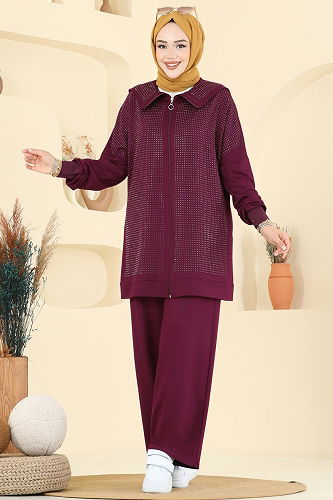 moda selvim Combined 3335UZ662 Burgundy - Thumbnail