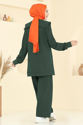 moda selvim طقم زيتي 3335UZ662 - Thumbnail