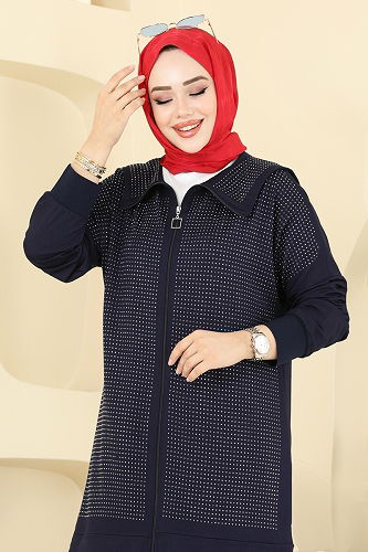 moda selvim طقم كحلي 3335UZ662 - Thumbnail