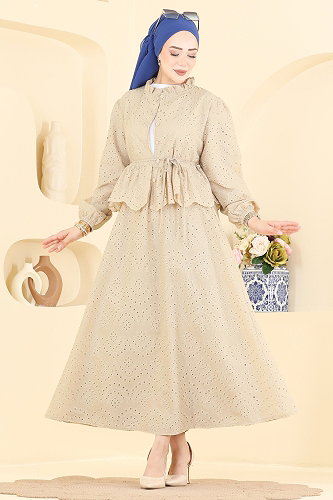 moda selvim طقم بيج 3389HBS856 - Thumbnail