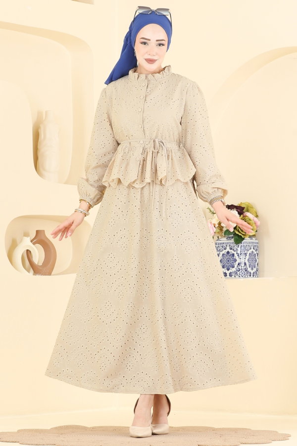 Modaselvim مهرجان الفرص طقم بيج 3389HBS856
