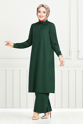 moda selvim Combined 338DVL897-M Emerald - Thumbnail