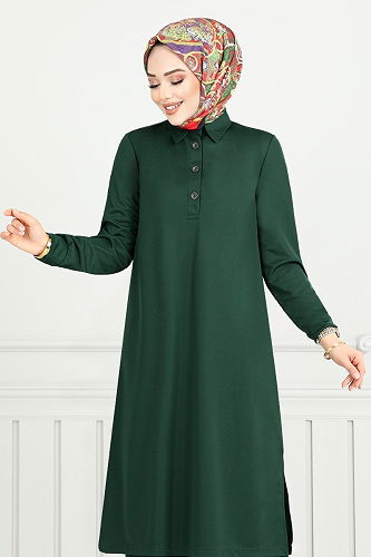 moda selvim طقم زيتي 338DVL897-M - Thumbnail