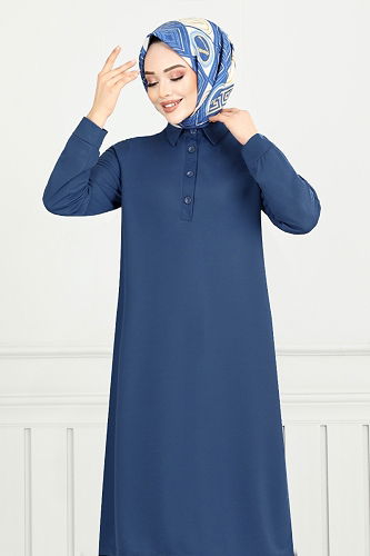 moda selvim طقم ازرق 338DVL897-M - Thumbnail