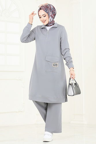 moda selvim Combined 339DVL817 Gray - Thumbnail