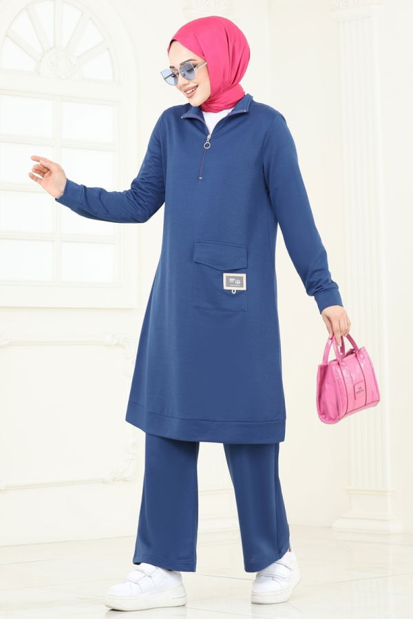 Modaselvim Hijab Combinations Combined 339DVL817 Indigo