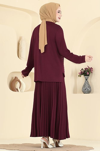 moda selvim Combined 3417UZ662 Burgundy - Thumbnail