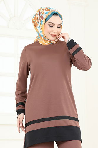 moda selvim Combined 341DVL817 Brown - Thumbnail