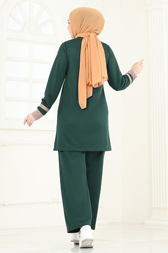 moda selvim طقم زيتي 341DVL817 - Thumbnail