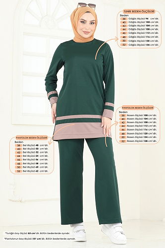 moda selvim طقم زيتي 341DVL817 - Thumbnail