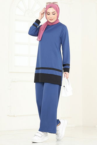 moda selvim Combined 341DVL817 Indigo - Thumbnail