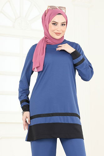 moda selvim طقم ازرق 341DVL817 - Thumbnail