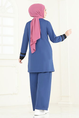 moda selvim طقم ازرق 341DVL817 - Thumbnail