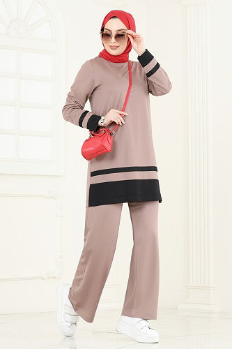 moda selvim طقم بيج 341DVL817 - Thumbnail