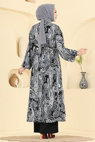 moda selvim طقم أسود 3425BLU797 - Thumbnail