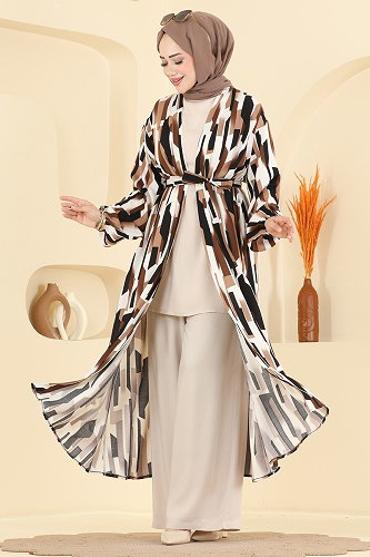 moda selvim Combined 3425BLU797 Brown & Stone - Thumbnail