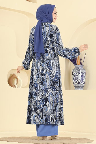 moda selvim Combined 3425BLU797 Navy Blue&Blue - Thumbnail