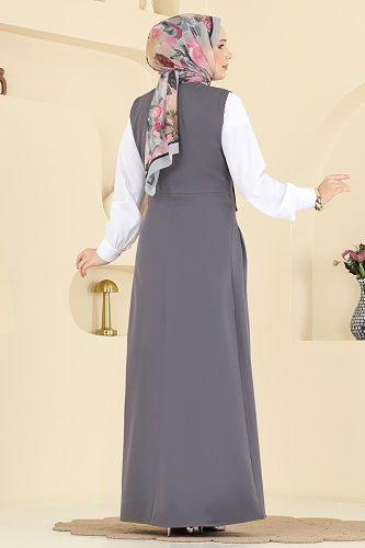 moda selvim طقم رمادي 342ASN888 - Thumbnail