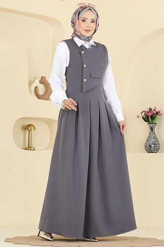 moda selvim طقم رمادي 342ASN888 - Thumbnail