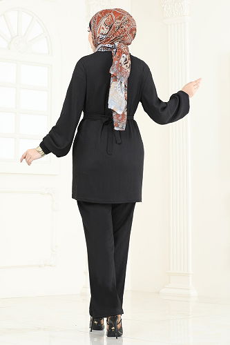 moda selvim طقم أسود 344DVL817 - Thumbnail