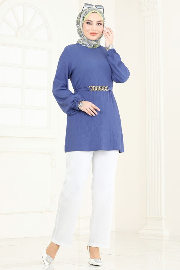 Modaselvim NET 20%+20% DISCOUNT IN THE CARD Combined 344DVL817 Indigo&Ecru