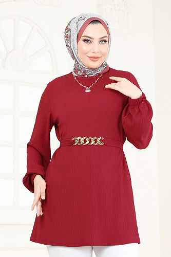 moda selvim طقم أحمر و سكري 344DVL817 - Thumbnail