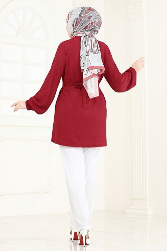 moda selvim طقم أحمر و سكري 344DVL817 - Thumbnail