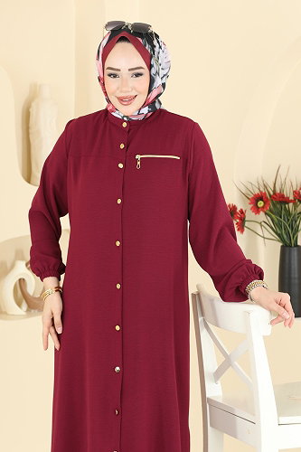 moda selvim Combined 3456TRT545 Burgundy - Thumbnail