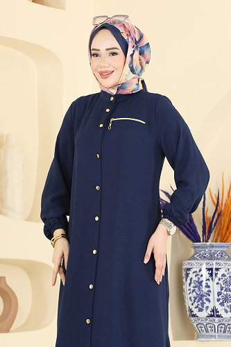 moda selvim طقم كحلي 3456TRT545 - Thumbnail