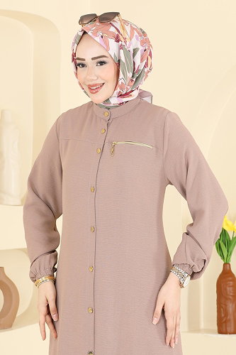 moda selvim طقم بيج 3456TRT545 - Thumbnail