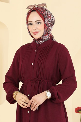 moda selvim طقم خمري 3458TRT545 - Thumbnail