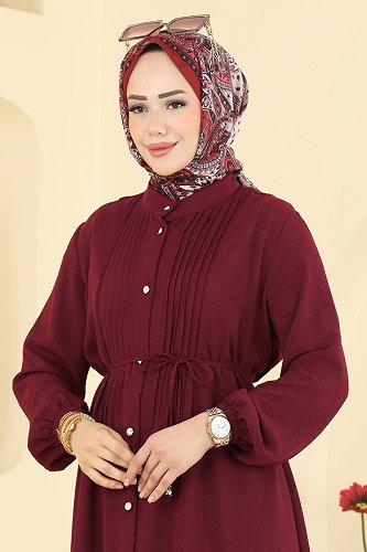 moda selvim طقم خمري 3458TRT545 - Thumbnail
