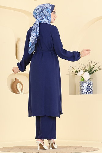 moda selvim Combined 3458TRT545 Light Navy Blue - Thumbnail