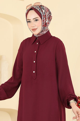 moda selvim Combined 3459TRT545 Burgundy - Thumbnail
