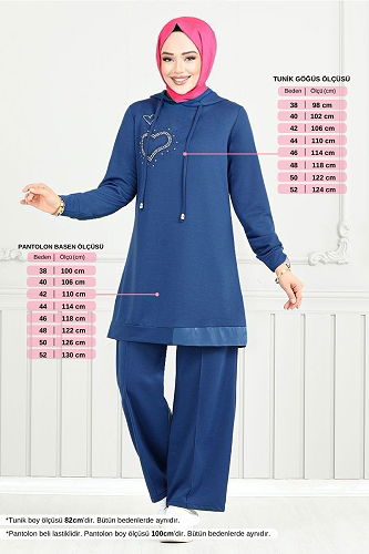 moda selvim Combined 345DVL897-M Indigo - Thumbnail