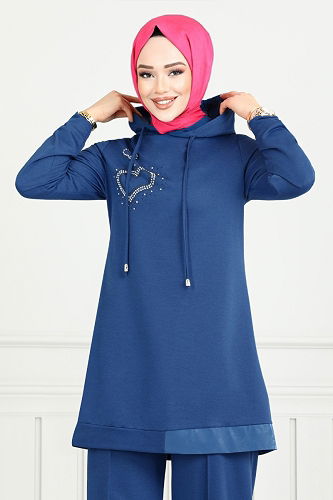 moda selvim Combined 345DVL897-M Indigo - Thumbnail