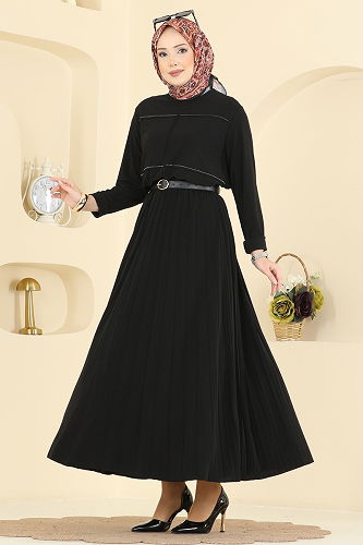 moda selvim طقم أسود 3483UZ662 - Thumbnail