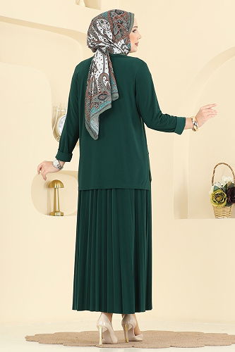 moda selvim طقم زيتي 3483UZ662 - Thumbnail