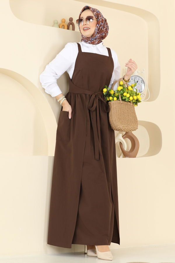 Modaselvim Hijab Combinations Combined 348ASN888 Brown