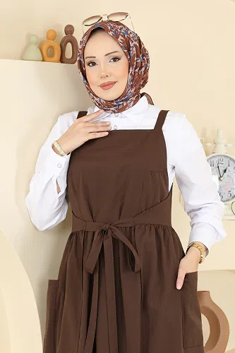 moda selvim طقم بني 348ASN888 - Thumbnail