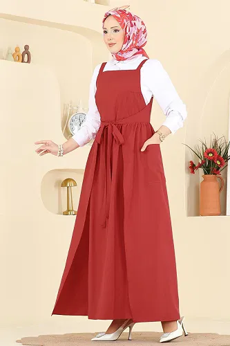 moda selvim طقم احمر 348ASN888 - Thumbnail