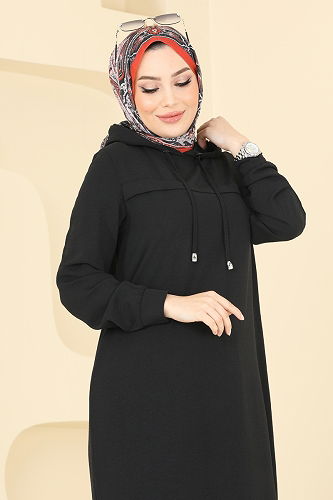 moda selvim طقم أسود 348DVL817 - Thumbnail