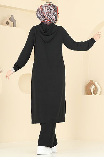 moda selvim طقم أسود 348DVL817 - Thumbnail