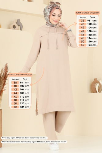 moda selvim طقم بيج 348DVL817 - Thumbnail